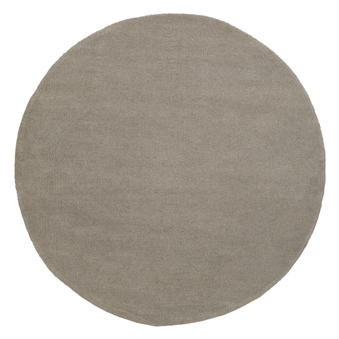 Groot rond vloerkleed Noble van MUST Living in taupe polyester, doorsnede 250 cm
