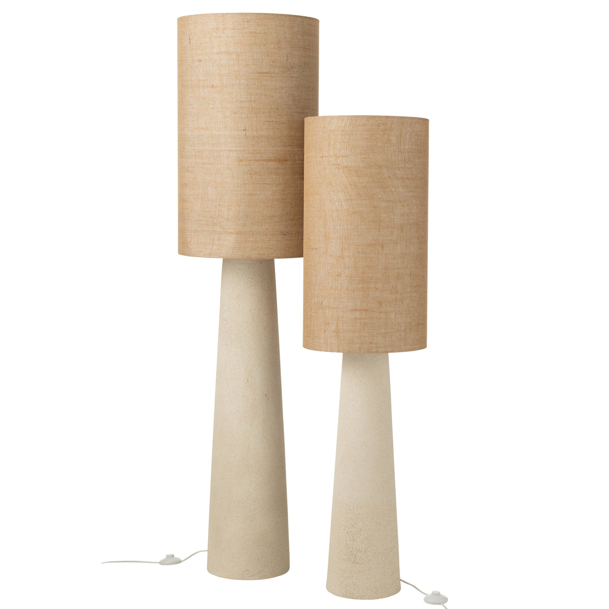 Lampada da terra Ava Fibra di vetro/Iuta Naturale Large H168,5cm J-Line
