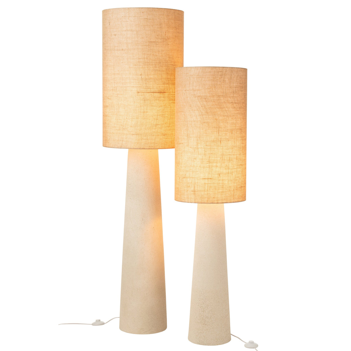 Lampada da terra Ava Fibra di vetro/Iuta Naturale Large H168,5cm J-Line