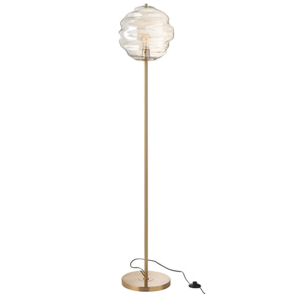 Lampada da terra in vetro Luce Cognac H156 cm J-Line