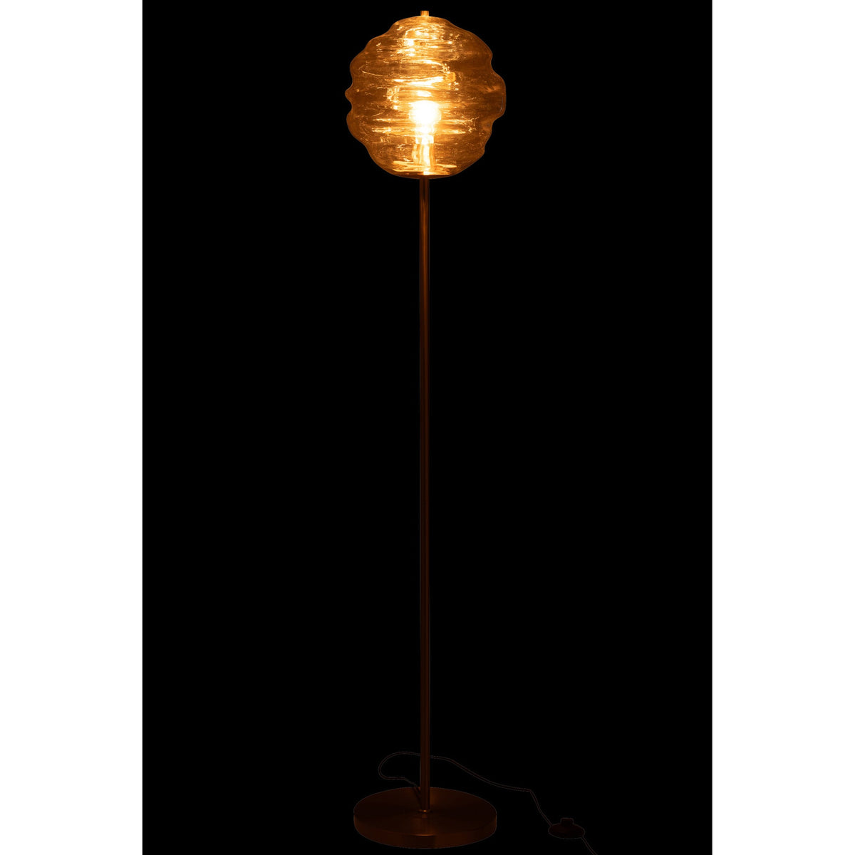 Lampada da terra in vetro Luce Cognac H156 cm J-Line