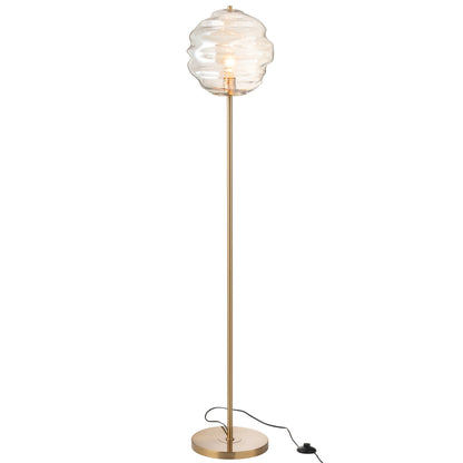 Lampada da terra in vetro Luce Cognac H156 cm J-Line