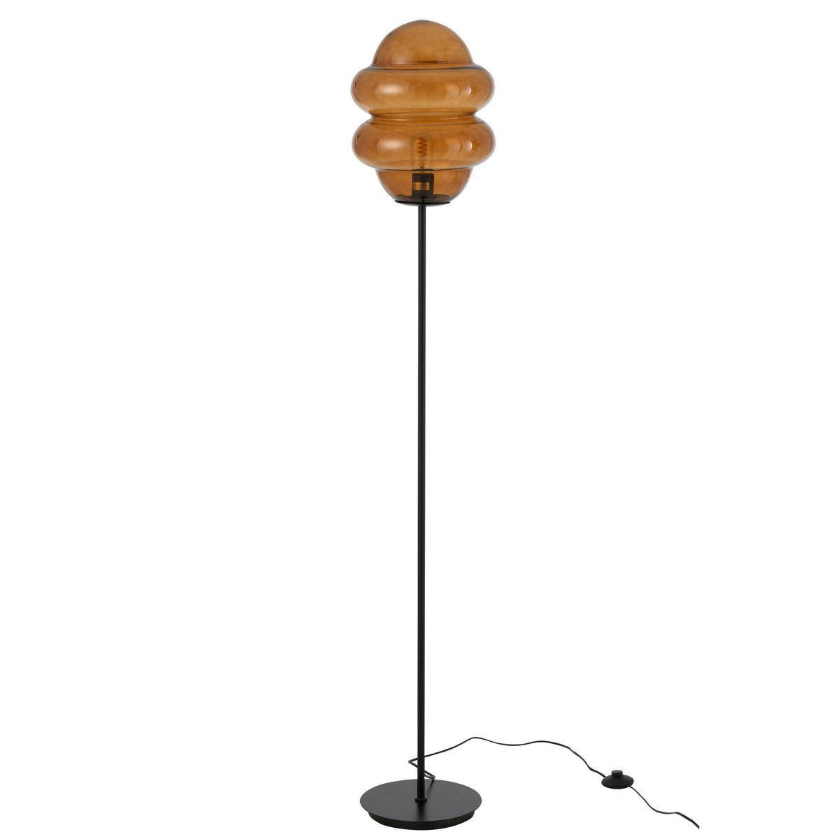Lampada da terra Honey Spoon Vetro Marrone H160cm J-Line