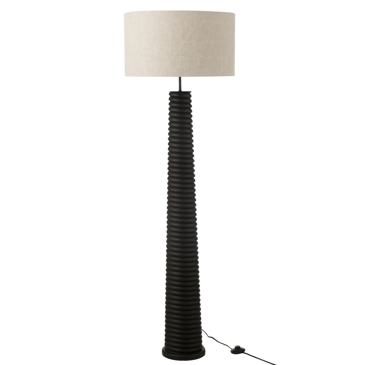 Lampada da terra con vite Ailanthus in legno nero/grigio H160 cm J-Line