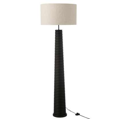 Lampada da terra con vite Ailanthus in legno nero/grigio H160 cm J-Line