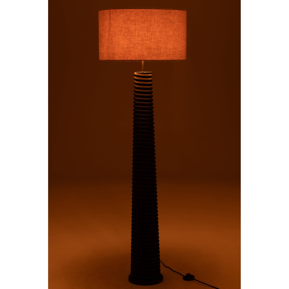 Lampada da terra con vite Ailanthus in legno nero/grigio H160 cm J-Line