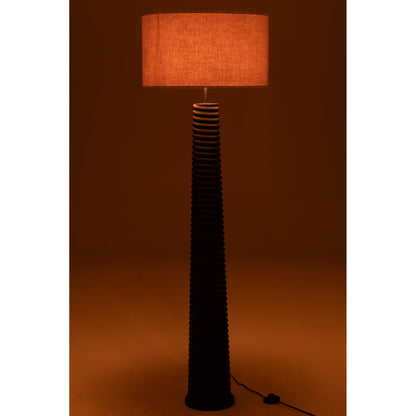 Lampada da terra con vite Ailanthus in legno nero/grigio H160 cm J-Line
