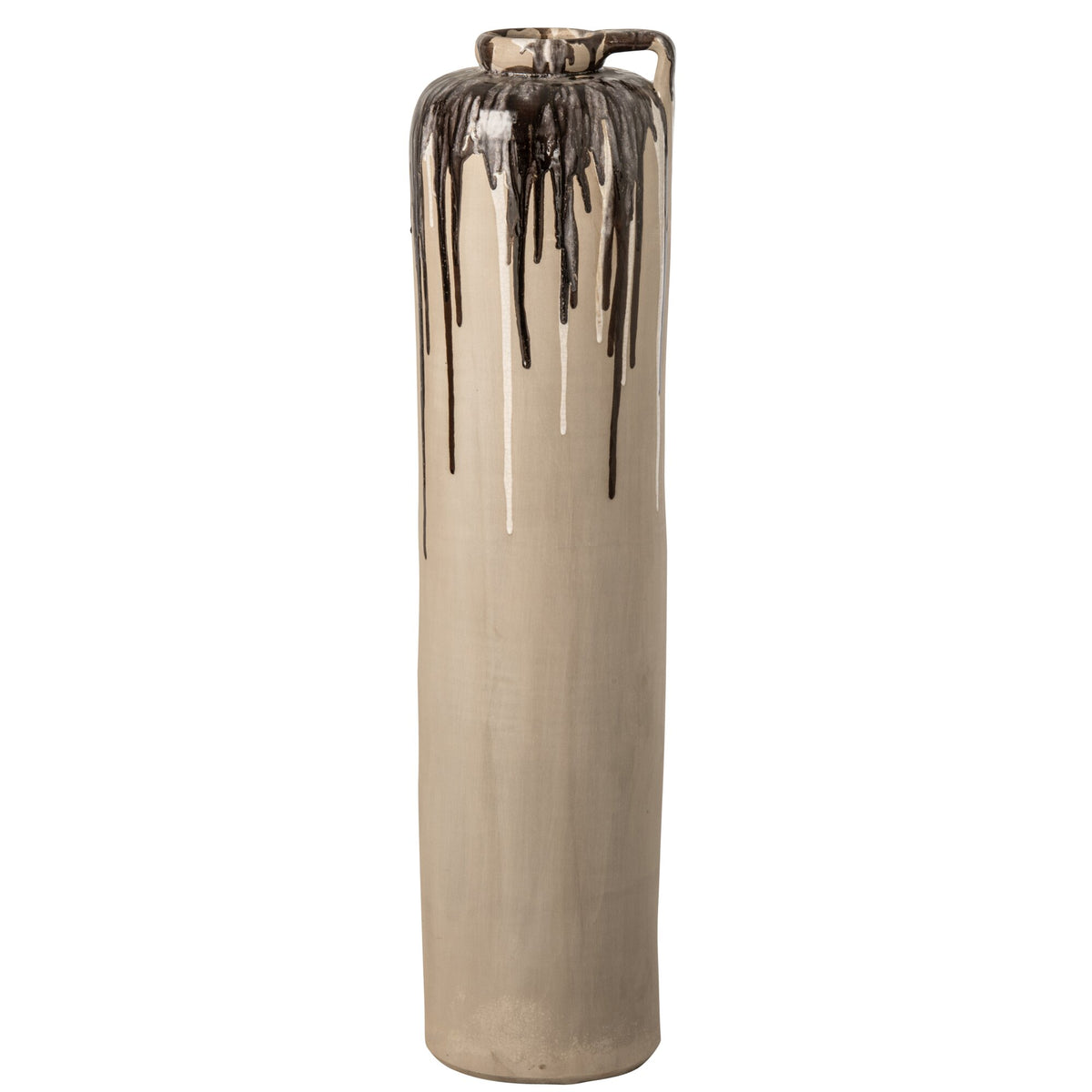 Vaso da terra in ceramica beige/marrone Large J-Line