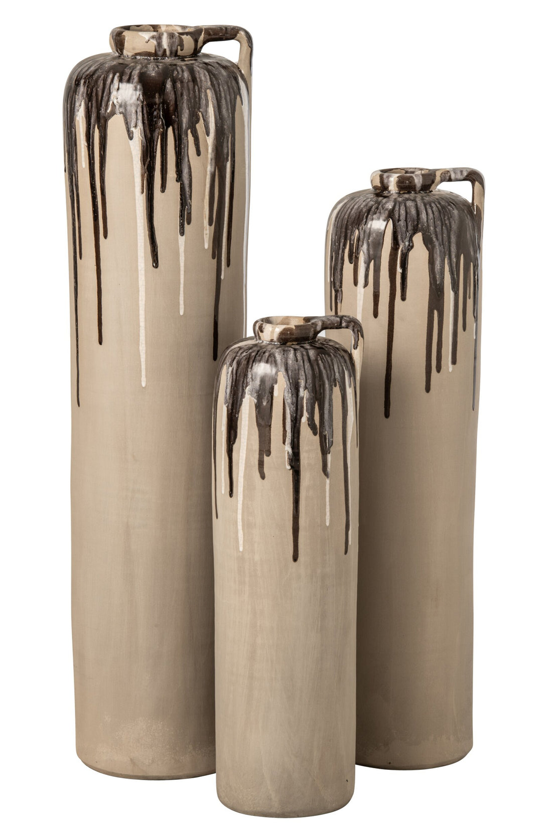 Vaso da terra in ceramica beige/marrone Large J-Line