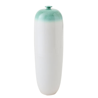 Vaso da terra in ceramica verde menta/bianco Large J-Line