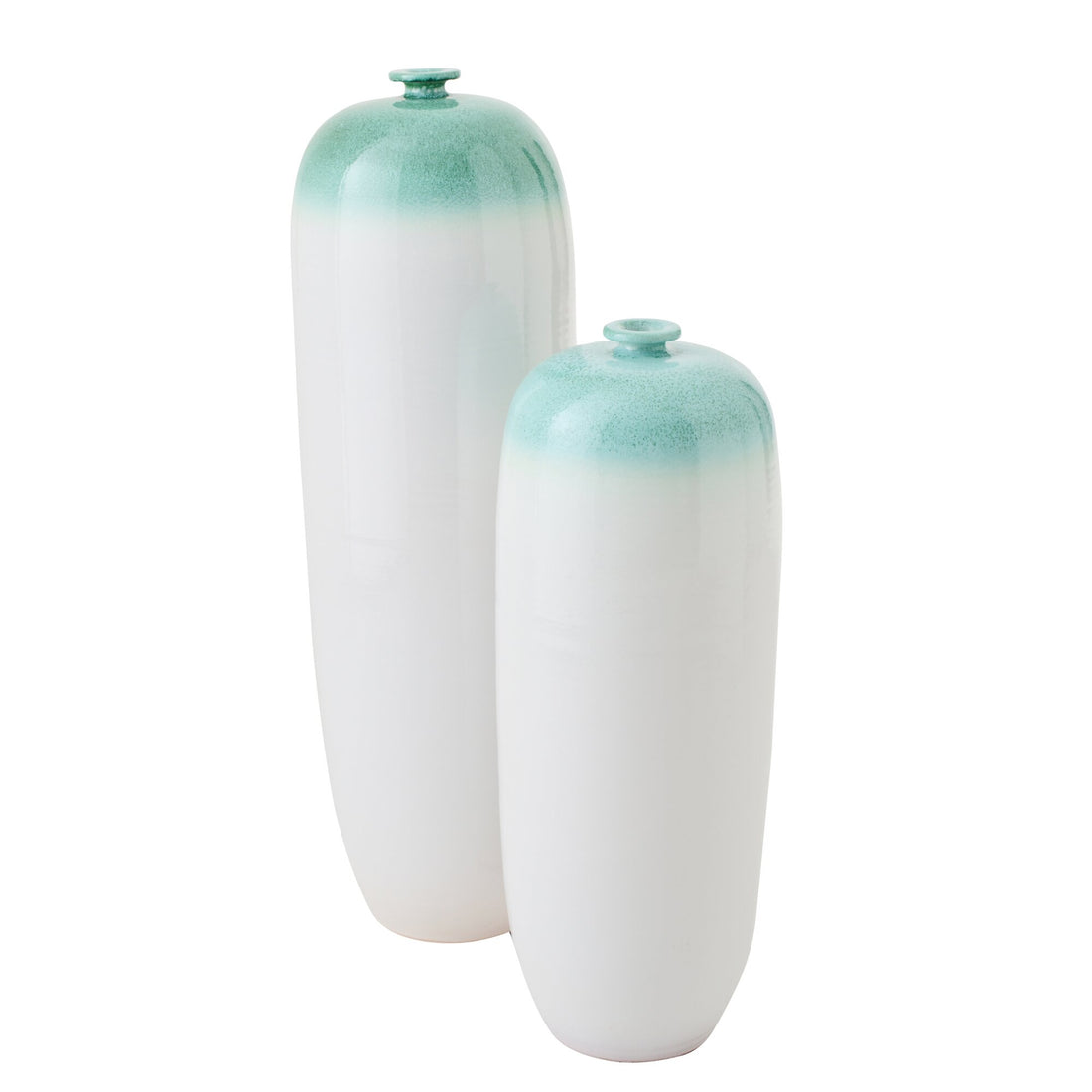 Vaso da terra in ceramica verde menta/bianco Large J-Line