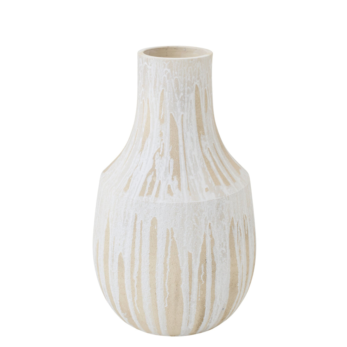 Vaso da terra in ceramica bianco/beige chiaro Small J-Line