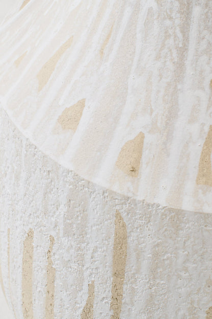 Vaso da terra in ceramica bianco/beige chiaro Small J-Line