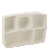 Wandrek Flint Papier Mache Wit Large - Wanddecoratie - J-Line - livinglovely.nl