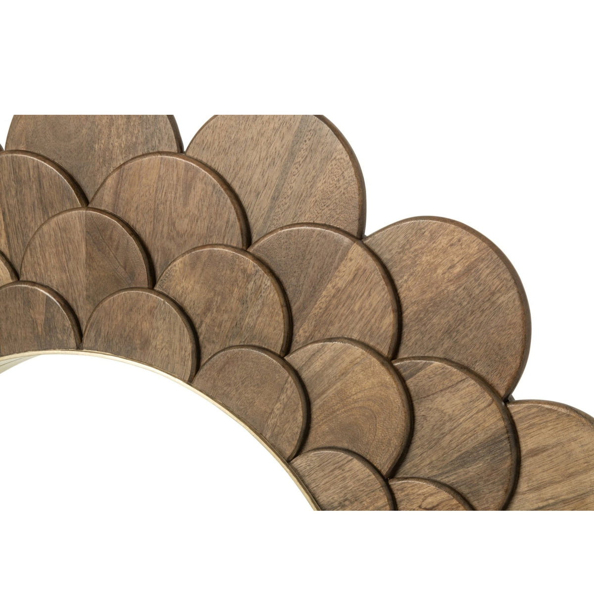 Specchio da parete Fiori Legno di mango Marrone scuro J-Line