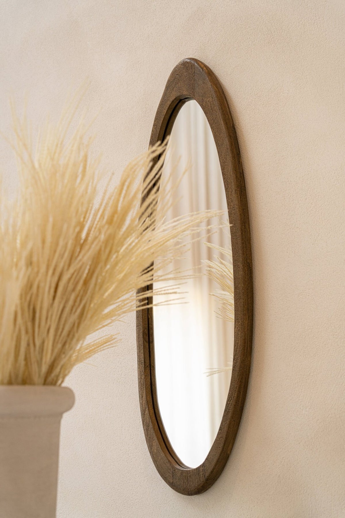 Specchio da parete in legno di mango marrone scuro J-Line