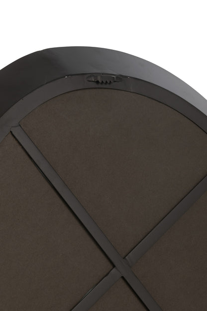 Wandspiegel Rond Metaal/Glas Zwart Small - Spiegel - J-Line - livinglovely.nl