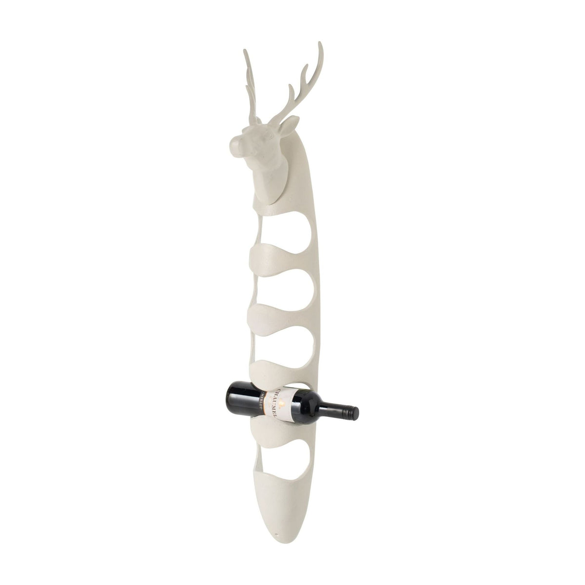 Portavini Cervo in Alluminio Bianco Sporco J-Line