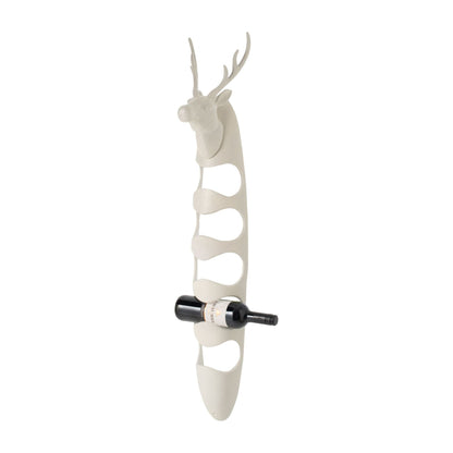 Portavini Cervo in Alluminio Bianco Sporco J-Line