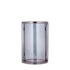 Windlicht Jarie Gunmetal Small van PTMD, klein windlicht met roestvrijstalen frame op witte achtergrond
