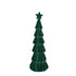 Yule Kerstboom Gelaagd Donkergroen Small van PTMD, gelaagde boom met ster in de top in donkergroen fluweel