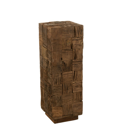 Colonna in legno riciclato naturale medio J-Line