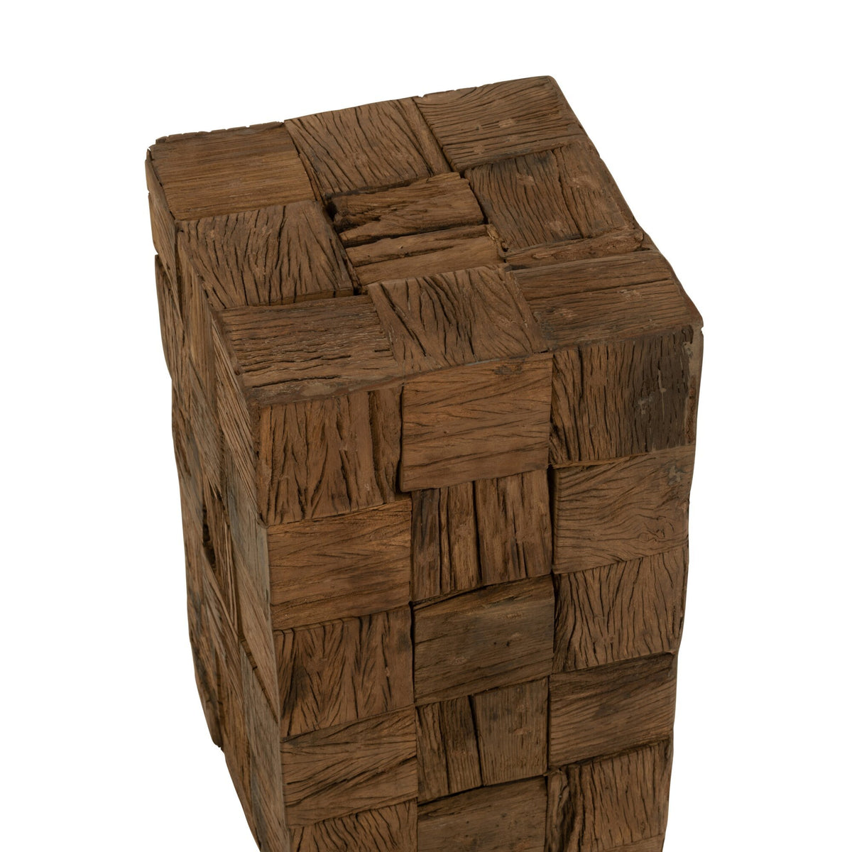 Colonna in legno riciclato naturale piccola J-Line