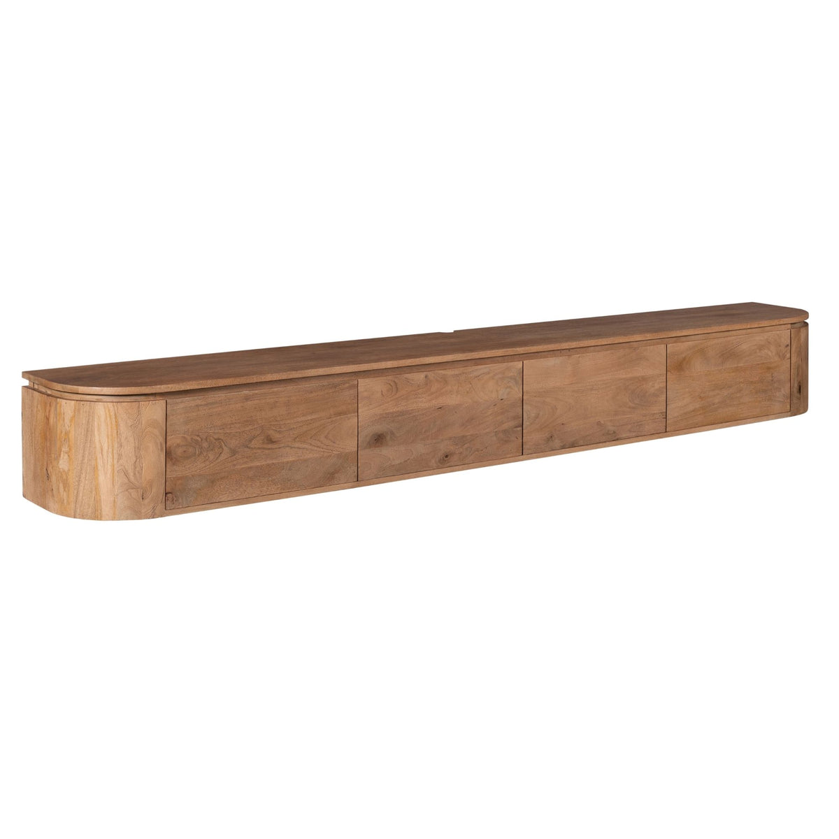 Zwevend TV-meubel Excellent Naturel 200cm van Starfurn zwevend, recht van voren zonder poten