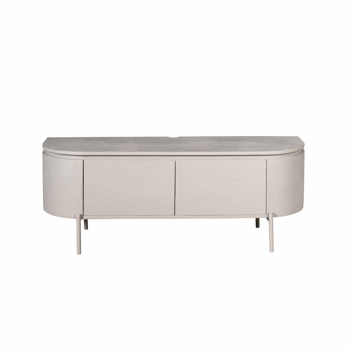 Zwevend TV-meubel Excellent Taupe 120cm van Starfurn recht van voren op pootjes, tweede productfoto